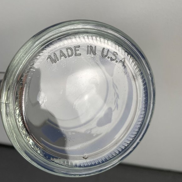 Vintage 90's Set of 2 Country Kitchen Blue Heart‎ Clear Glass Coffee Mugs - Picture 6 of 7